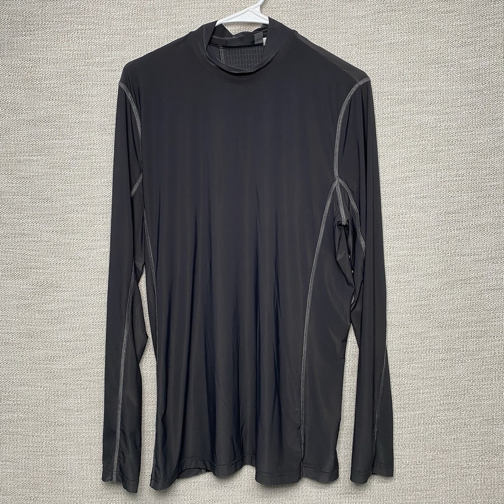 KJUS Atlas Baselayer Top XL Mens L/S Turtleneck Thermal Dark Gray UPF50+